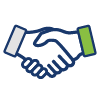 Handshake icon.