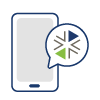 Smartphone icon with a Washington Healthplanfinder logo notification.