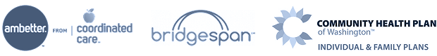 ambetter from coordinated care, bridgespan, and community health plan of washington logos