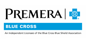 Premera Blue Cross. An Independent Licensee of the Blue Cross Blue Shield Association. Logo.