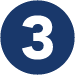 A blue circle with the number three
