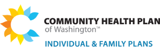 Community Health Plan of Washington. El poder de la comunidad. Planes individuales y familiares. Logo.